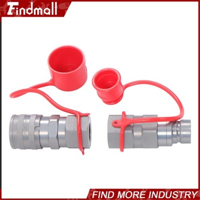 Findmall 1/2'' NPT Flat Face Hydraulic Quick Connect Coupler Coupling Set