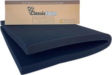 Air Filter Foam Sheet Material - 12"x18"x5/8" - 60 PPI for Motorcycles, Black