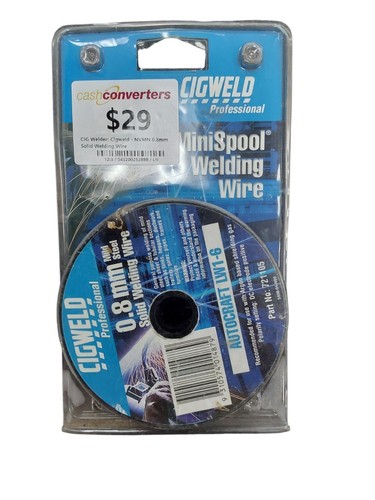 CIGWELD 0.8kg 800g miniSpool 0.8mm solid welding wire LW1-6 - 252888 - Picture 1 of 2