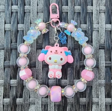 Keychain, Phone Charm, Bag Charm, Purse Charm, Bag Clip, Hello Kitty - My Melody