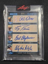 2025 Seasons in the Sun AUTO #TF4-11 Oliver, Peña, Blyleven, Van Slyke /4