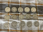 Lot of 15 US Washington Quarters (90% Silver)