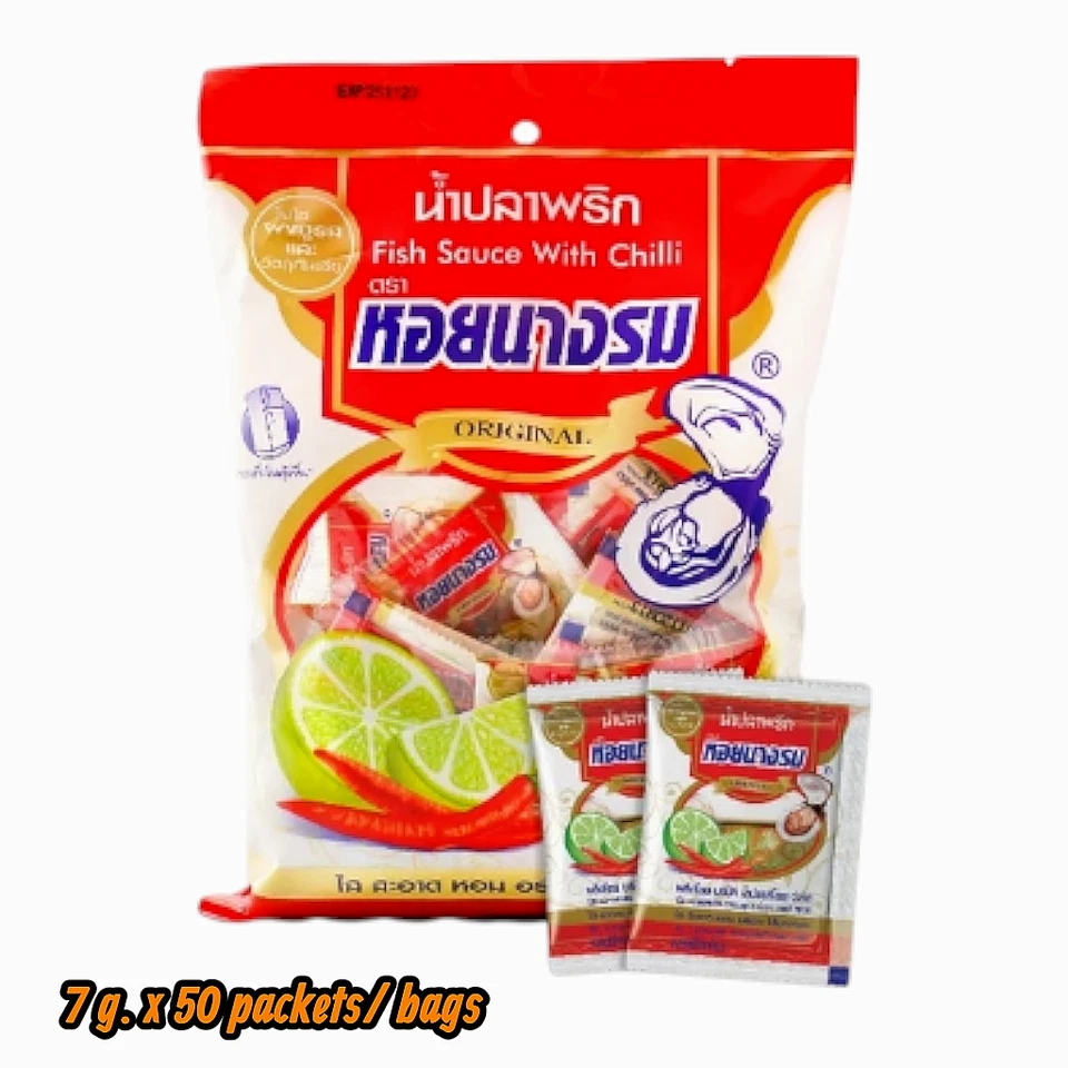 Salsa de pescado mezclada chile sabor salado picante comida tailandesa original 1 bolsas - 50 sobres Foto 4 de 4