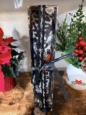 Ed Hardy Leopard Print Umbrella with Skull and Heart Design