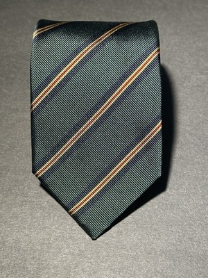 Vintage Parsley Luxury Edition Mens Green Blue Gold Red Stripe Necktie Pre-owned