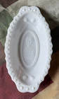 Vintage Imperial Glass White Milk Glass 9” Love's Request is Pickles Relish Dish