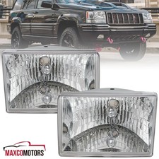 Fits 1993-1998 Jeep Grand Cherokee Headlights Headlamps Replacement Leftright Fits 1993-1998 Jeep Grand Cherokee Headlights Headlamps Replacement Leftright