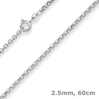 2,5Mm Erbskette Silberkette Collier Halskette Aus 925 Silber 60Cm