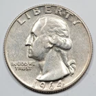 1964 D Washington Quarter Extra Fine Details 90% Silver US Numismatic Coin