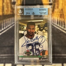 Jerome Bettis Signed 1993 Stadium Club Rookie RC Card Slabbed Beckett BAS Auto a. rookie card picture