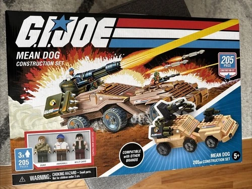 GI Joe Mean Dog Tank Construction Set 205 Pcs 3-Figures Forever Clever fits LEGO