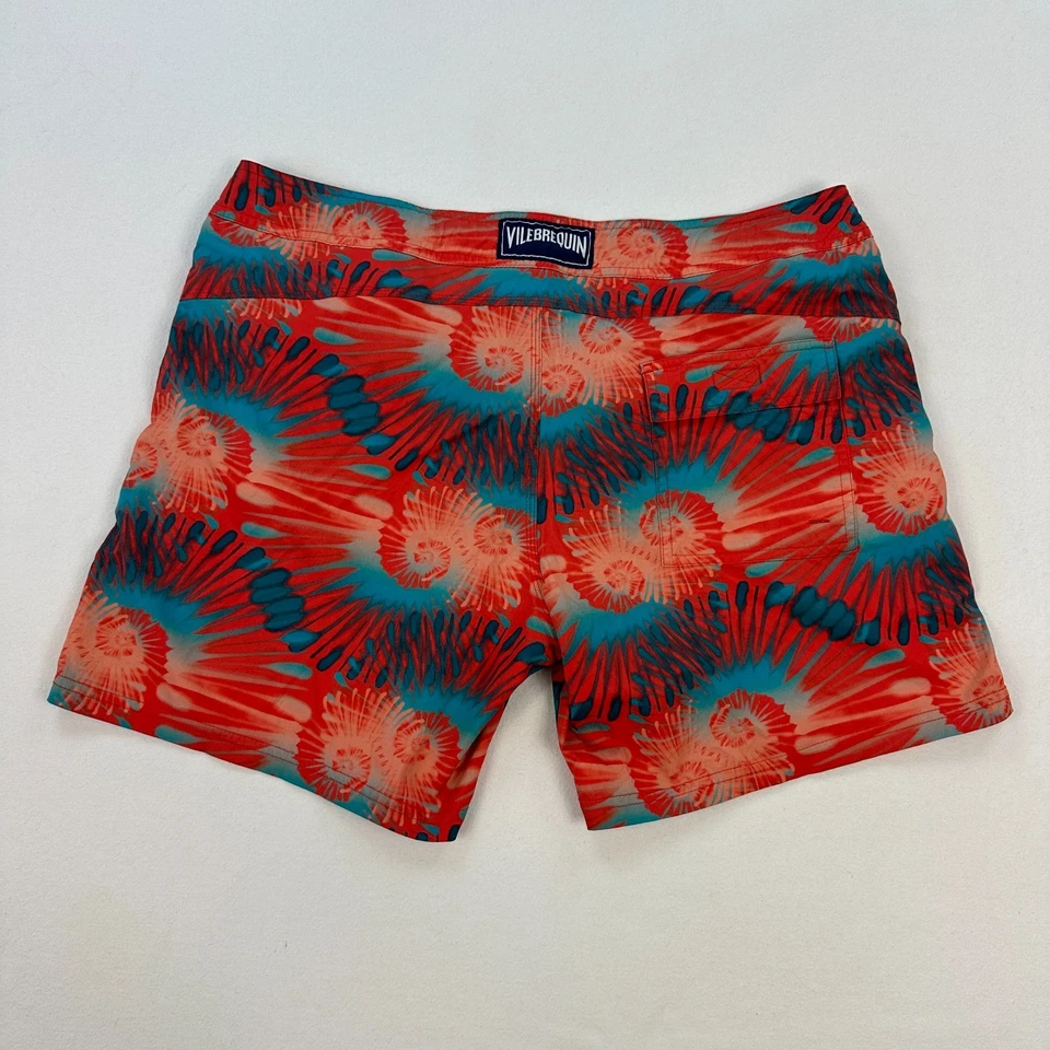 Vilebrequin Pantalones Cortos de Natación para Hombres 3XL Rojo Paisley Board Shorts Forrados Playa Hawaiana Foto 2 de 4