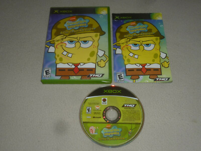 xbox★Spongebob Squarepants Battle For XBOX GAME SPONGEBOB SQUAREPANTS BATTLE FOR BIKINI BOTTOM W CASE