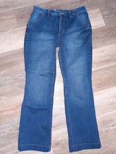Duluth Trading Co Jeans Womens 10 X 29 Blue Cotton Blend Stretch Straight Heavy