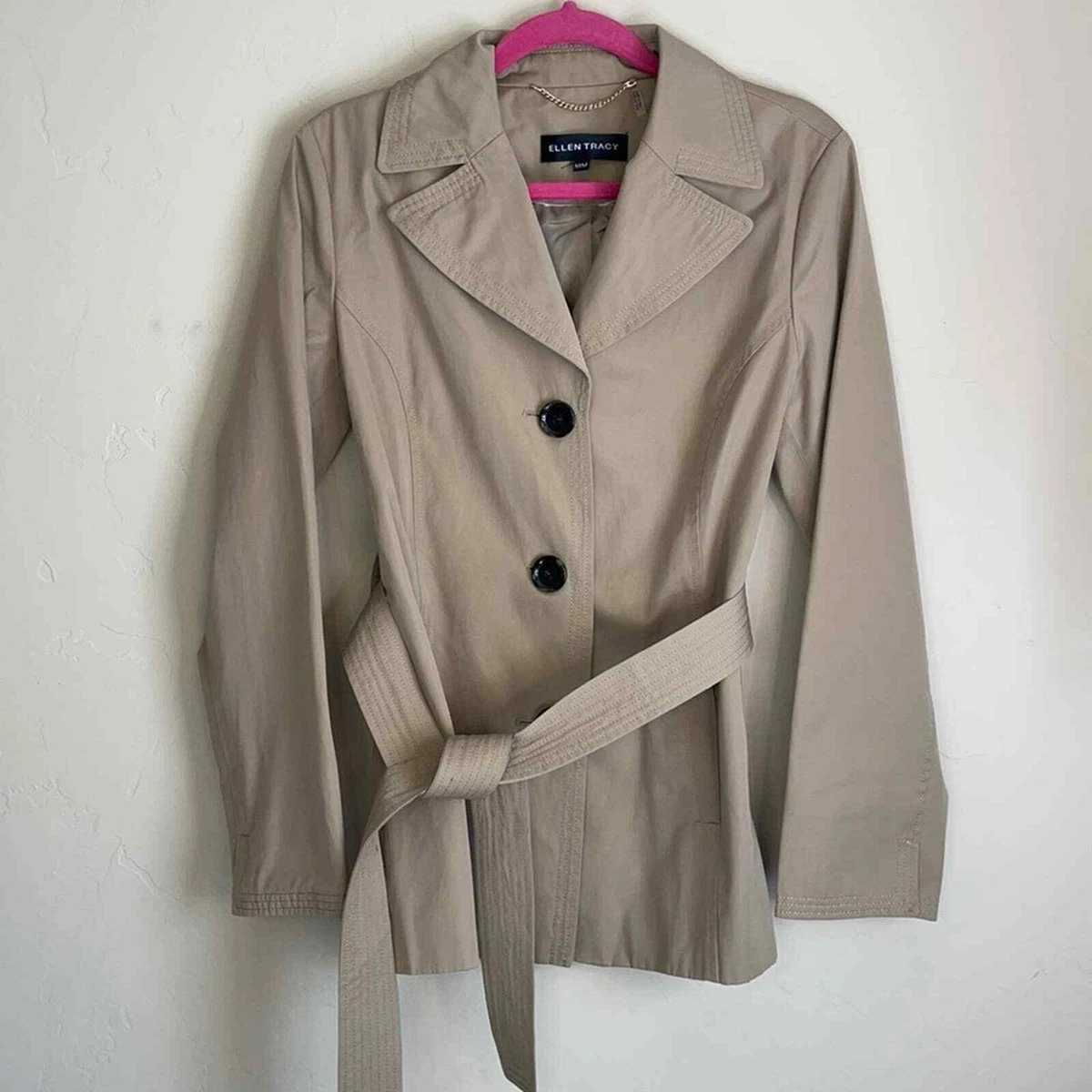Ellen Tracy Khaki Peacoat eBay