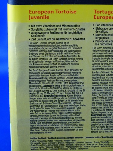 PT3234 European Tortoise Juvenile Soft Pellets 260g Landschild.  MHD abgelaufen - Bild 2 von 2