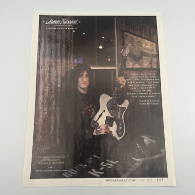 James Trussart Custom Guitars 2012 Print Ad 8''x10'' Richard Fortus Guns N' Roses