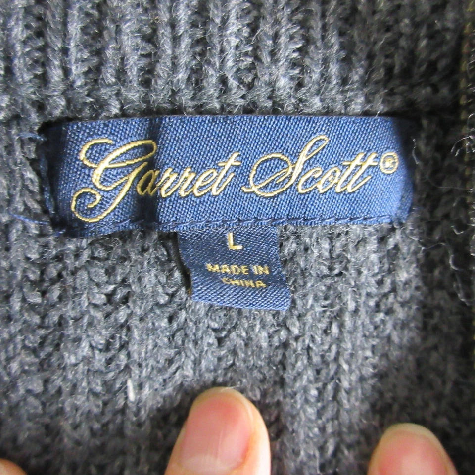 Толстовка мужская Garret Scott большая серая шерстяная тяжелая коренастая - Изображение 3 из 4