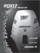 Johnson 4 - 5 - 6 HP 4-Stroke Outboard Motor Service Repair Manual CD
