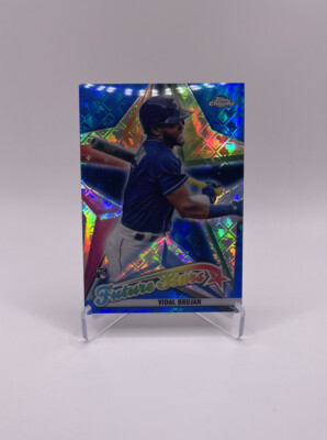 2022 Topps Chrome Vidal Brujan Future Stars RC Blue Logofractor /150 FS-2 Rays