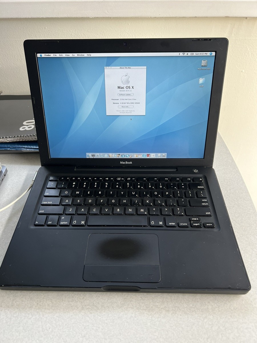 Black 2006 MacBook 2GHz 4GB ram 128GB Samsung SSD | eBay