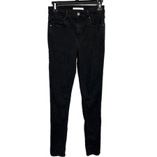 Levi's 721 Jeans Size 28 x 30 Black High Rise Skinny Stretch Waist Defining