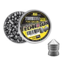 Technogun TWISTER  PRO 250 Count POINTED Premium 4.5mm .177 Caliber Air Pellets
