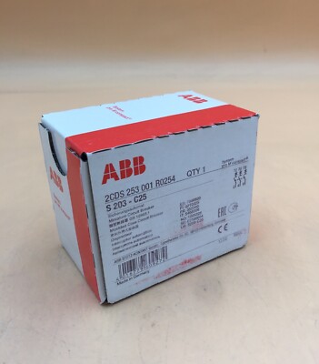 HOUSTON STOCK NEW ABB S203-C25 CIRCUIT BREAKER 25 AMP 480Y/277V FREE 2 DAY AIR