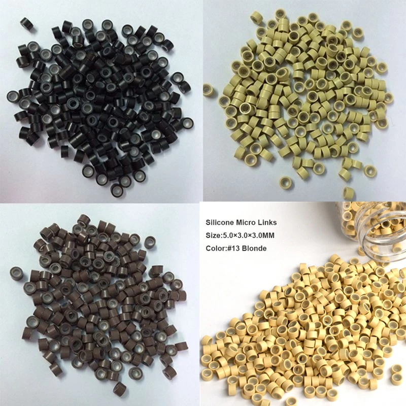 Links & Rings For Hair Extensions 6 Colors Silicone Lined Micro Rings Loop Beads - Image 3 of 4