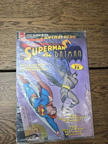 Superman & Batman Magazine Premiere Issue #1 1993  New Sealed Vintage