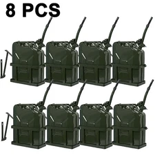 5 Gallon Jerry 8PCS CanOil Steel Tank Military Army Backup 20L With Holder