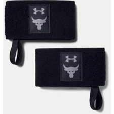 Under Armour Unisex Project Rock Wrist Wraps Sports Fitness Black 2 PC 1356684