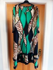 STYLISH GREEN LEOPARD PRINT - MIDI DRESS - SIZE XXL
