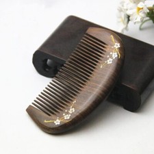 Natural Gold Sandalwood Small Comb Natural Wood Structure Fine Tooth Hair Comb