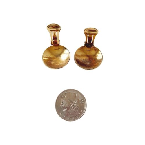 Vintage Christian Dior Women's Jewelry Gold-Tone Clam Seashell Clip-On Earrings - Picture 5 of 8