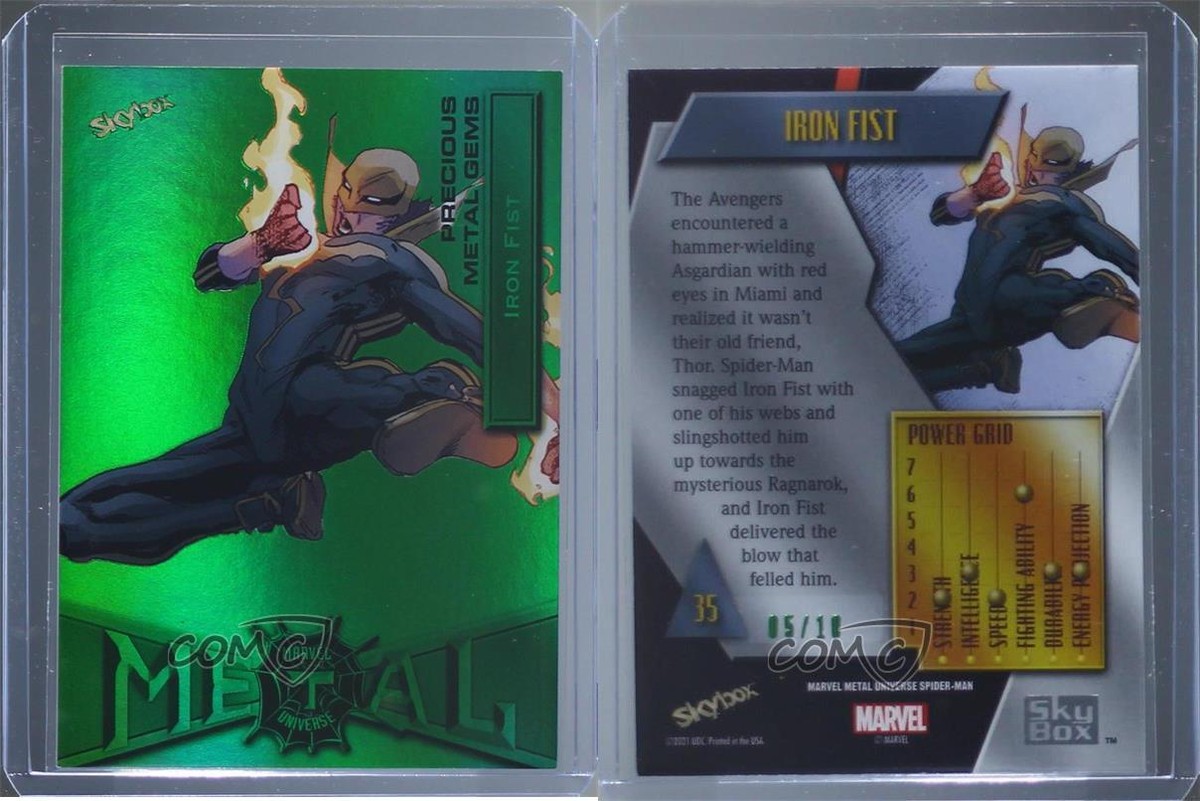 2022 Upper Deck Marvel Metal Universe Spider-Man PMG Green 5/10 