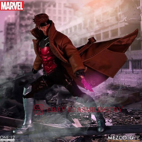New Mezco 1:12 X-Men Gambit Remy LeBeau Marvel Mutant Action Figure Model Toy - Picture 5 of 12