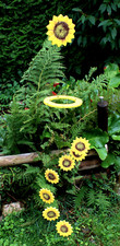 Mobile Windspiel Sonnenblumen Deko Sonnenblume Holz Holzmobile Sonnenblumemobile
