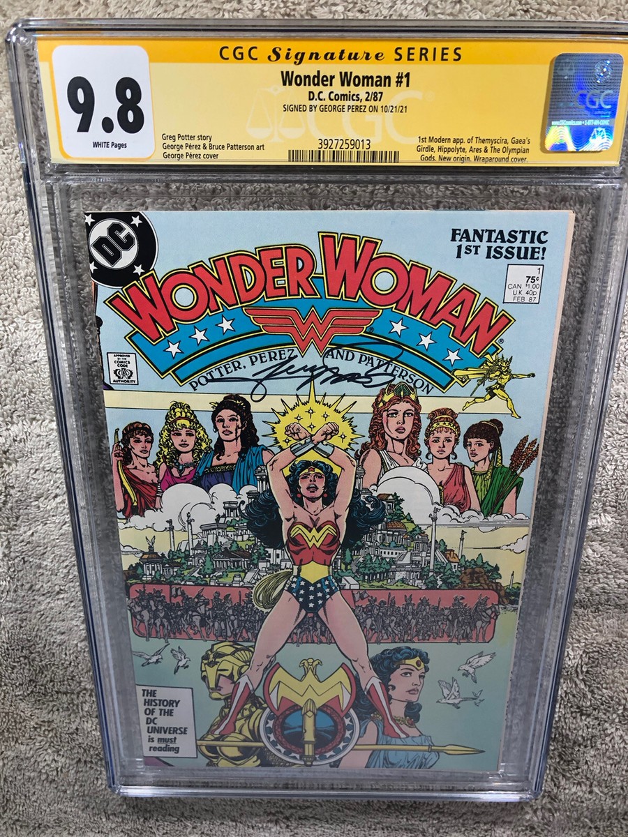 Wonder Woman 1 CGC 9.8 SS George Perez 1st Modern Themyscira
