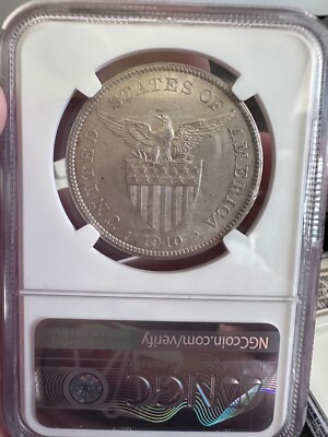 1910s US-Philippines 1 Peso Silver Coin NGC MS60 | eBay