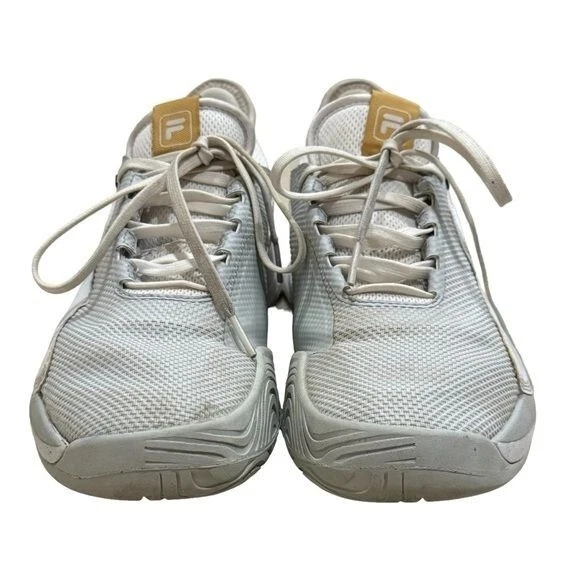 FILA Mondo Forza White and Gold Tennis Trainer Sneakers Women’s Size 10 - Image 3 of 4