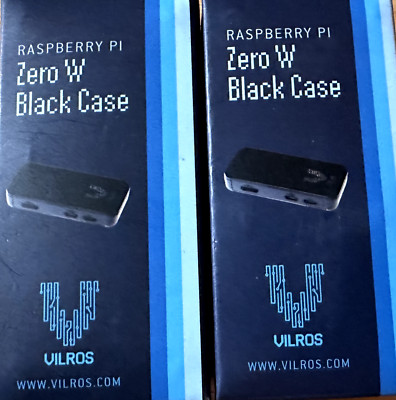 Vilros Raspberry Pi Zero Zero W Black Case Set of 2 Pcs, New