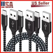 1/3 Pack 3/6/10Ft USB to Type-C Cable Fast Charger Charging Data Sync Cord LOT