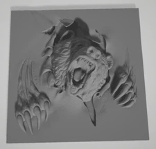 3d Model Stl File for CNC Router Laser and 3D Printers Angry Grizzly Model