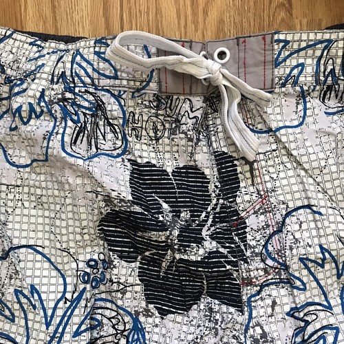 NEW LOOK HAWAIIAN TROPICAL PRINT COTTON SWIM BOARD SHORTS TRUNKS XL 39-41 BNWT - Picture 5 of 7