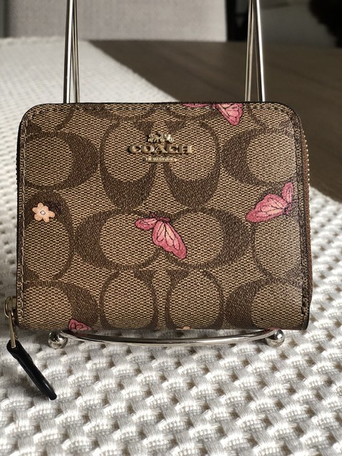 Coach Zip Around Wallet Butterfly 2915 Signature Canvas for sale online | eBay