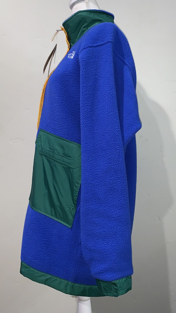 The North Face Color Block Fleece Long Jacket Blue, Green, Yellow