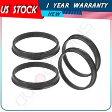 pcs of 4 ID-67.1 mm to OD-73.1 mm Black Wheel Hub Centric Rings plastic