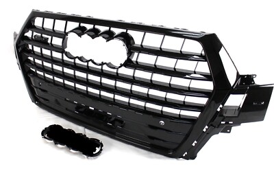 Front Bumper cover center grille assembly black  for 2016-2019 Q7 SQ7