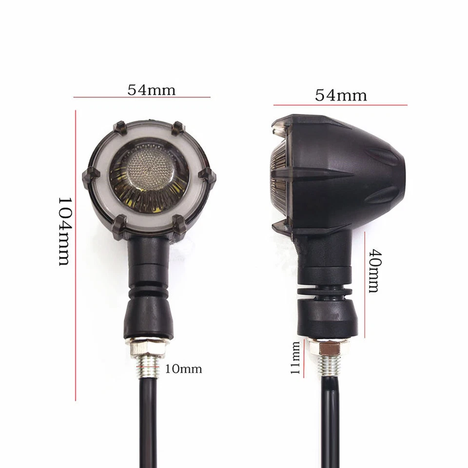 Luces LED de señal de giro universales para motocicleta 2 piezas para Honda Shadow VT Suzuki  Foto 2 de 4